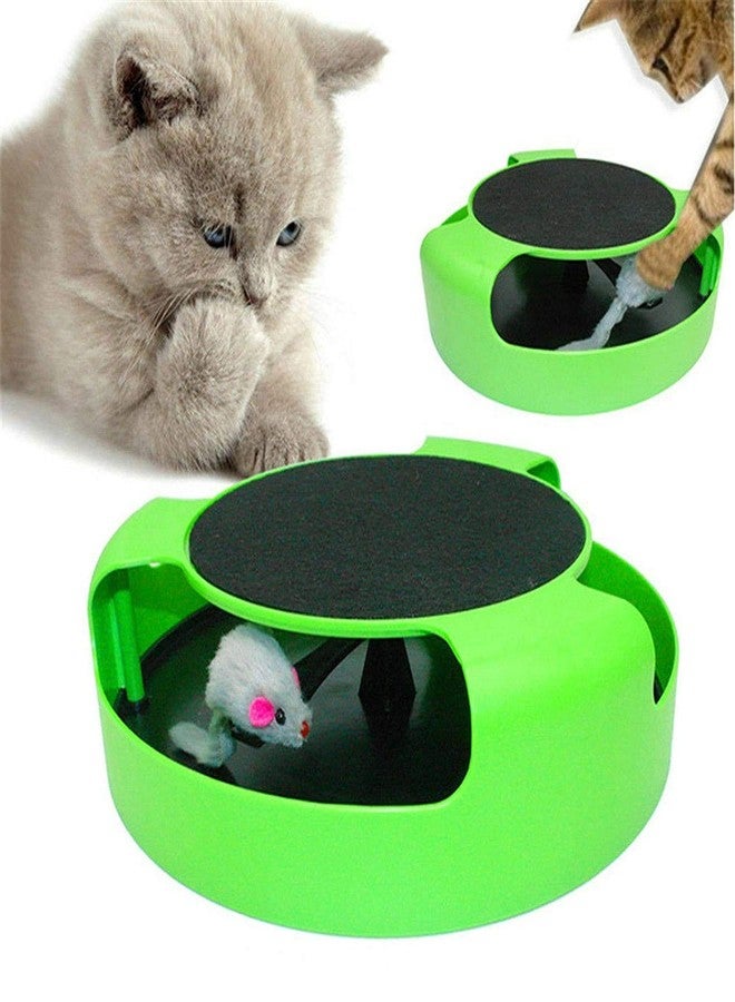 PETLICIOUS & MORE أفضل الألعاب التفاعلية للقطط من بيتليشوس آند مور - فأر متحرك/فئران ولوحة خدش، لعبة اصطياد الفأر، نعناع بري، لعبة خدش للقطط بالنعناع البري - Image 1